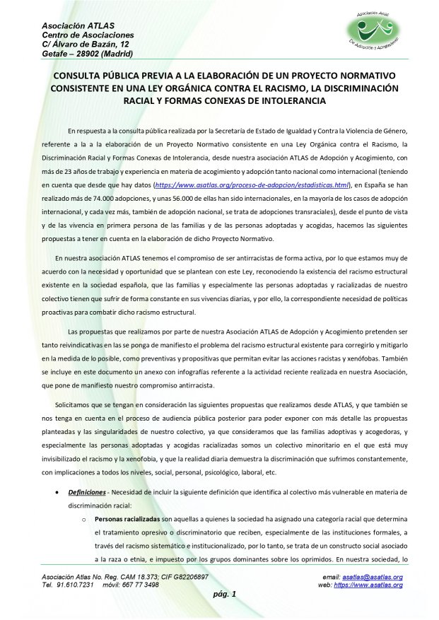 Consulta pública Ley Orgánica contra el racismo ATLAS page 0001 2
